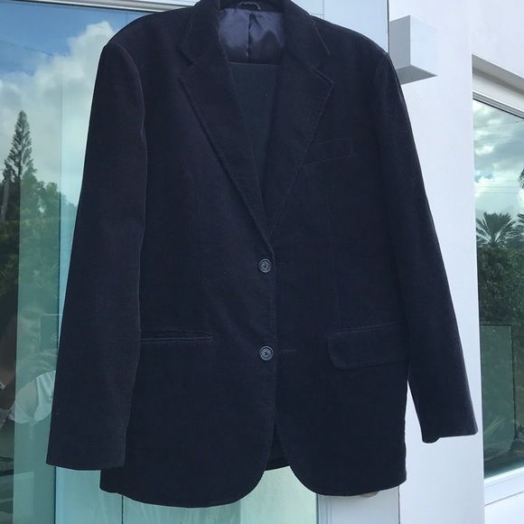 Suit velvet blue with pants